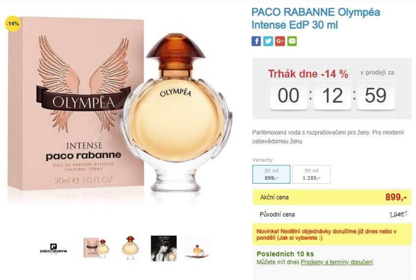 Dámský parfém PACO RABANNE Olympéa 30ml