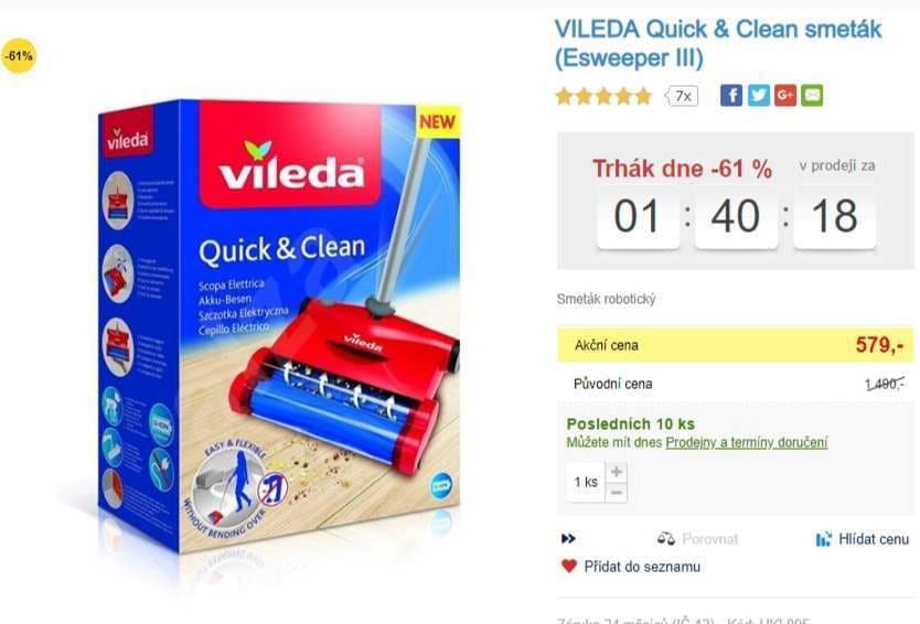 Vileda Quick & Clean smeták 