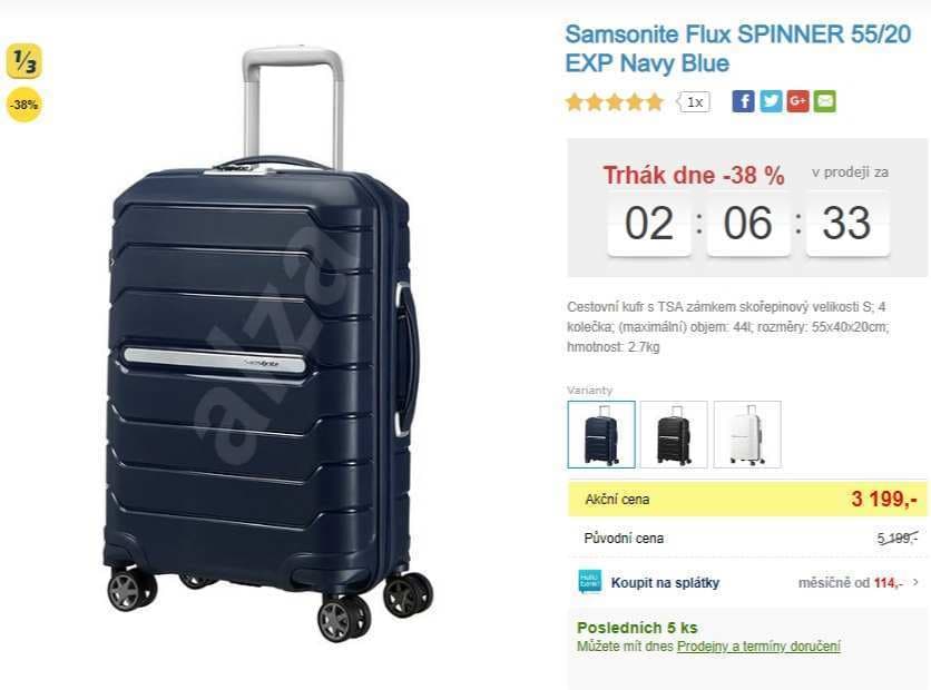 Kufr Samsonite Flux SPINNER 55/20, S