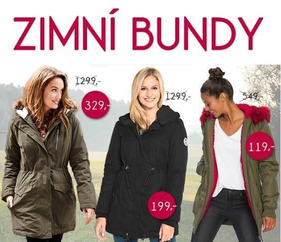 Sleva 50% na zimní bundy a kabáty