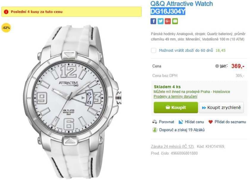 Pánské hodinky Q&Q Attractive Watch DG