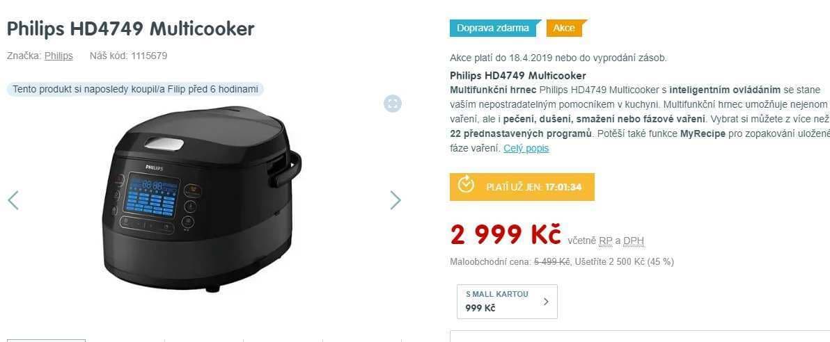 Multifunkční hrnec Philips HD4749 Multicooker