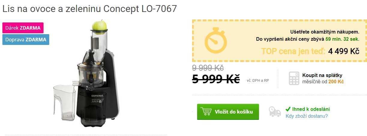 Šnekový odšťavňovač Concept LO7067