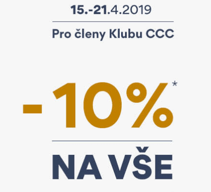 CCC - extra sleva 10% na vše