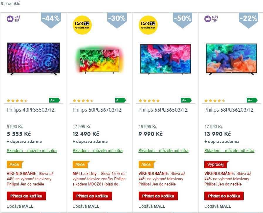Sleva na televize Philips