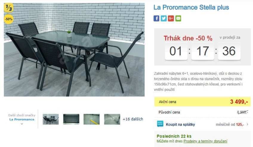 6+1 zahradní nábytek La Proromance Stella 