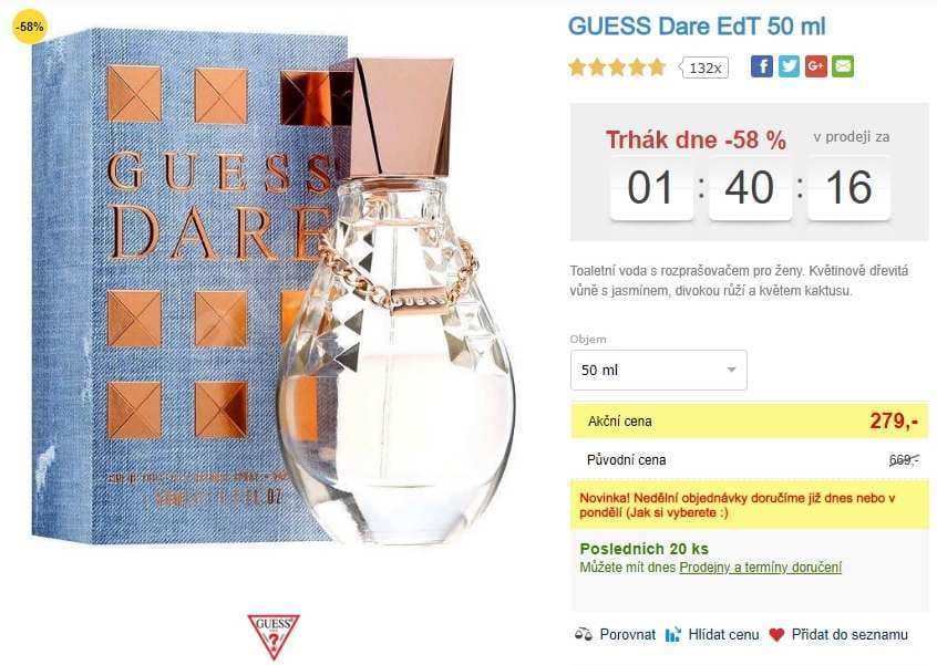 dámský parfém Guess Dare 50 ml 