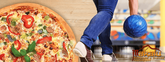 Hodina hry bowlingu a výtečná pizza