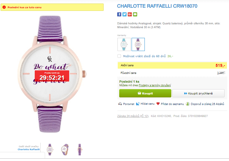 Dámské hodinky Charlotte Raffelli CRW18070