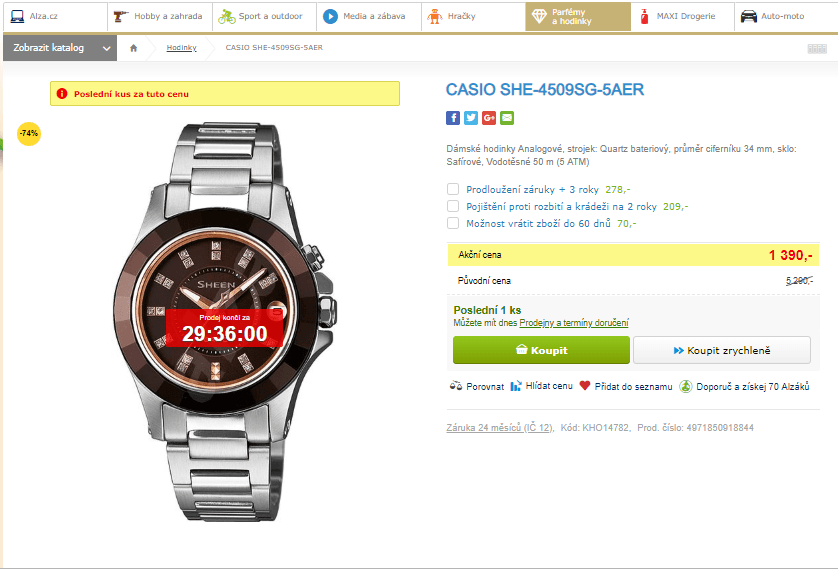 Dámské hodinky Casio SHE-4509SG-5A