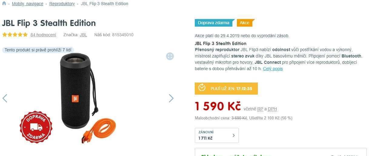 BT reproduktor JBL Flip3