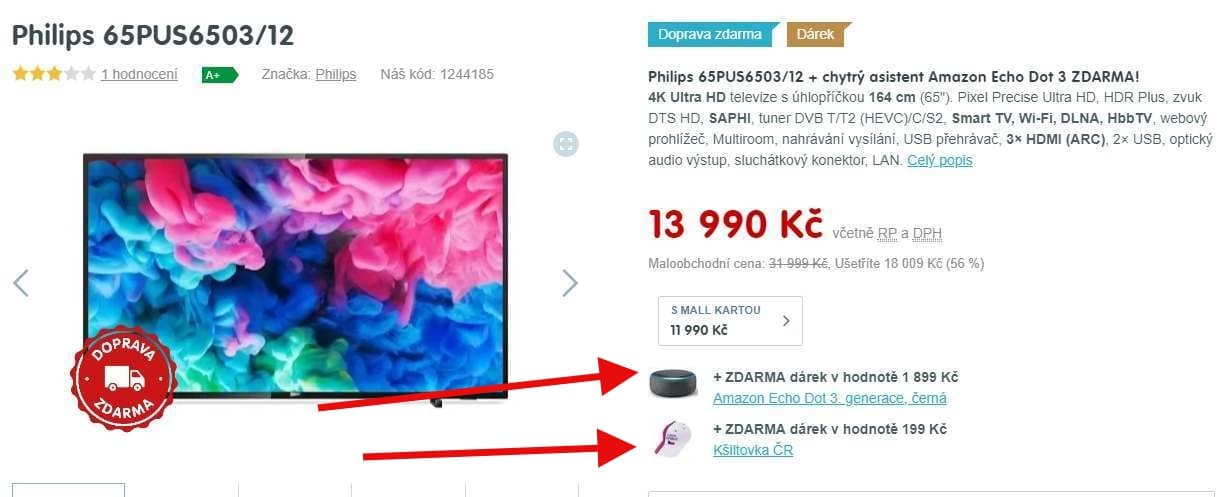 Ultra HD Smart TV, HDR, 164cm, Philips