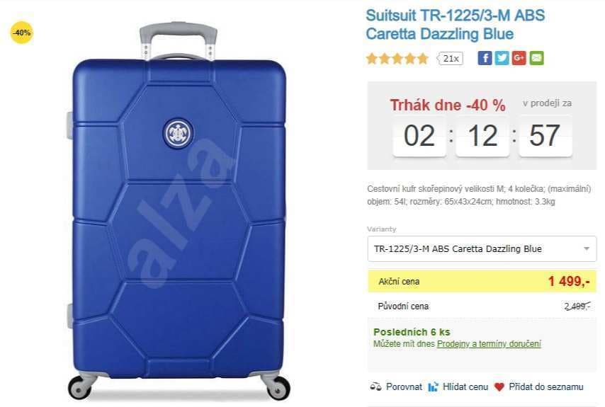 Cestovní kufr SUITSUIT Caretta 54 l