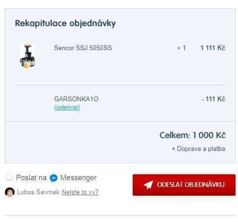 Šnekový odšťavňovač Sencor