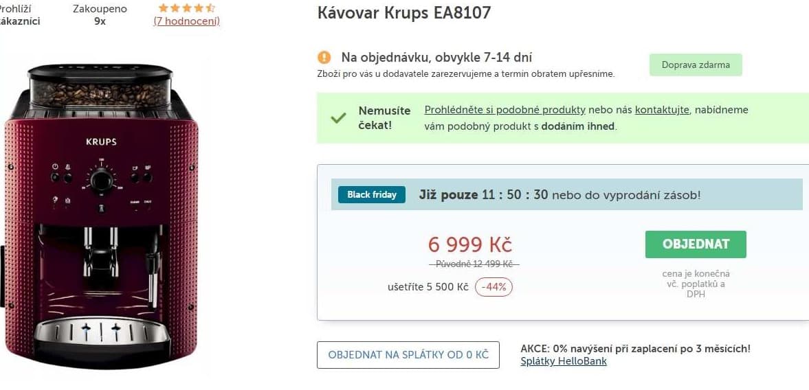Plnoautomat na zrnkovou kávu Krups