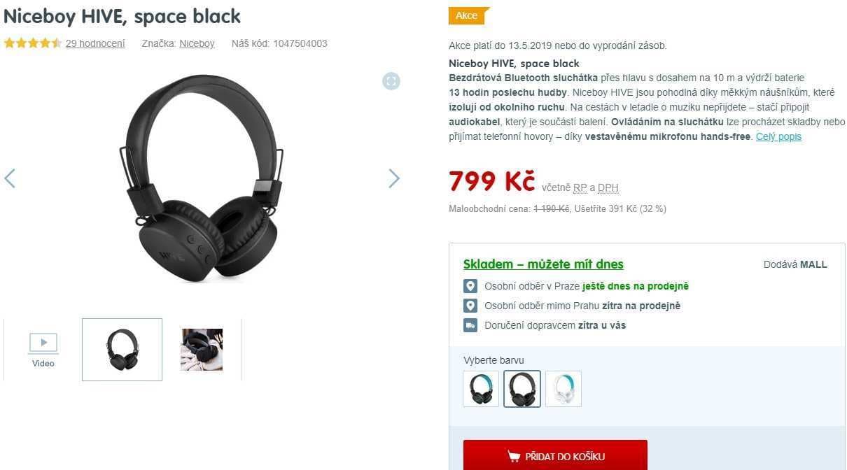 Bezdrátová sluchátka Niceboy HIVE