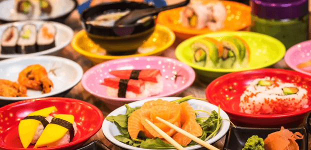 2 h neomezené konzumace sushi 