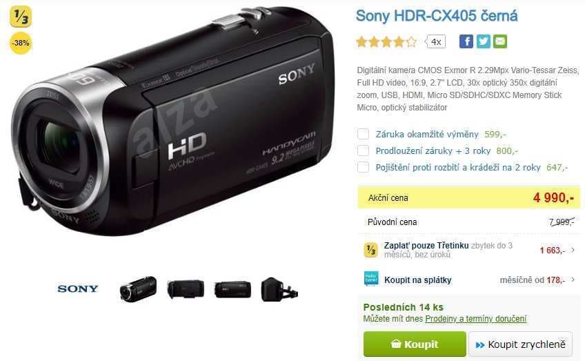 Videokamera Sony HDR-CX405