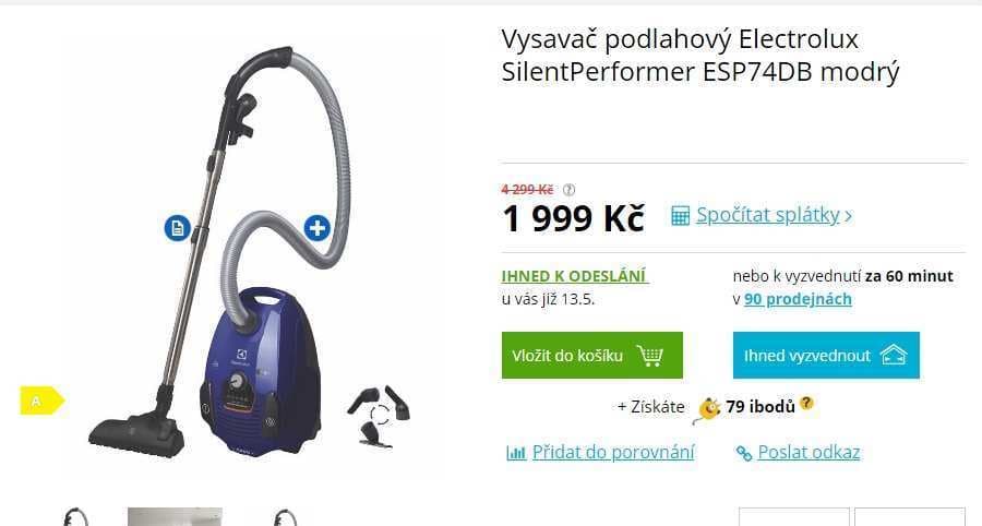 Sáčkový vysavač Electrolux ESP74DB