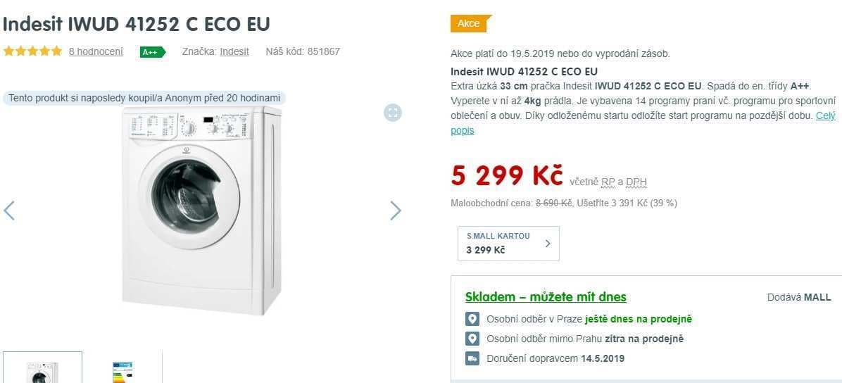 Indesit, 4kg, 1200 ot., A++, 33cm