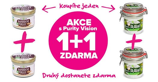 1+1 zdarma na kokosový olej a bambucké máslo