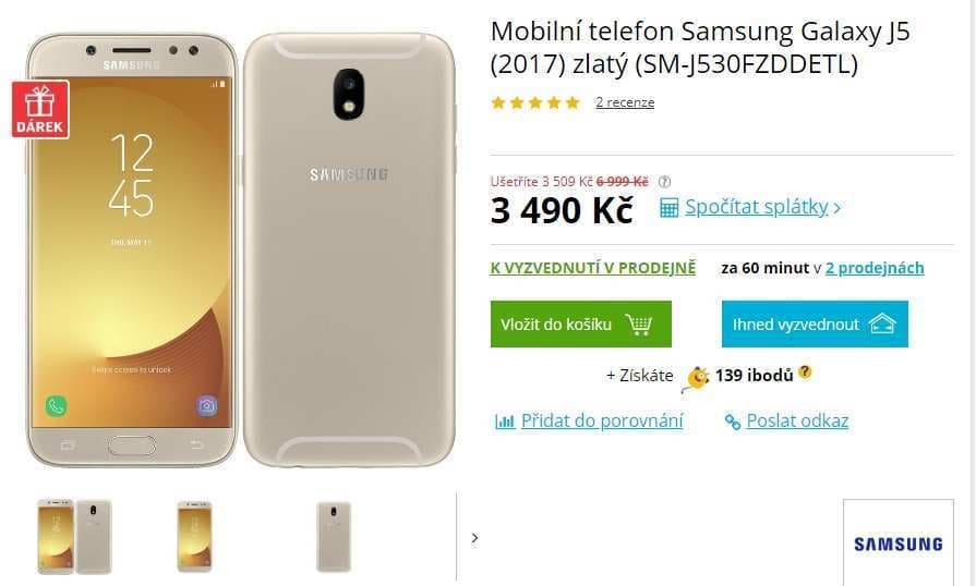 Samsung J5, 8x 1,6GHz, 2GB RAM, 5,2", LTE, NFC