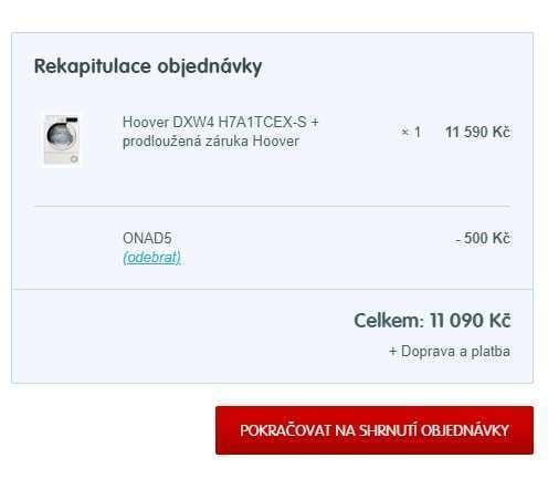 Sušička prádla Hoover, 7kg, Wifi, 46cm