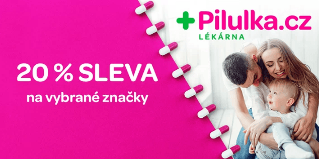 20% sleva na vybrané značky lékárny Pilulka.cz