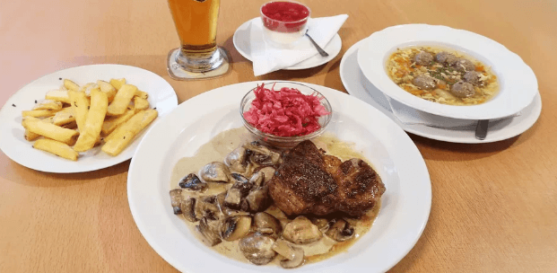 3chodové menu s obřím steakem