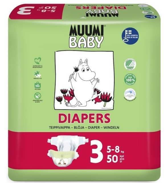 Eko plenky MUUMI BABY 3 Midi 5-8 kg (50 ks)