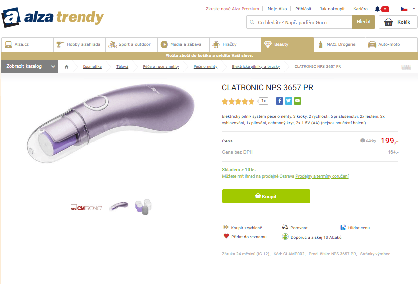 Elektrický pilník Clatronic NPS 3657 PR