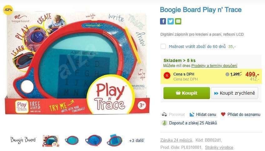 Kreslící tablet Boogie Board Play n' Trace