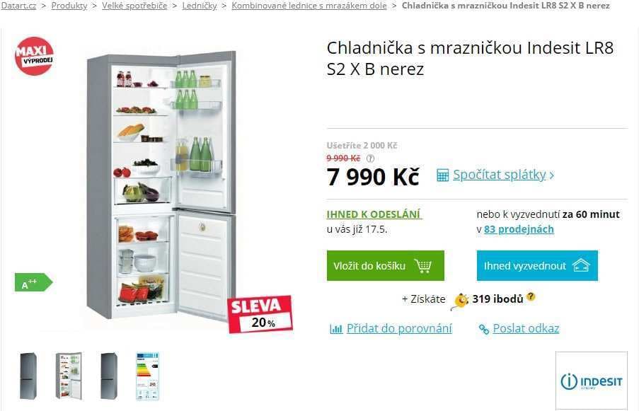 Lednice Indesit, A++, 187 cm
