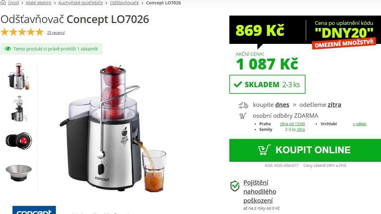 Odšťavňovač Concept LO7026