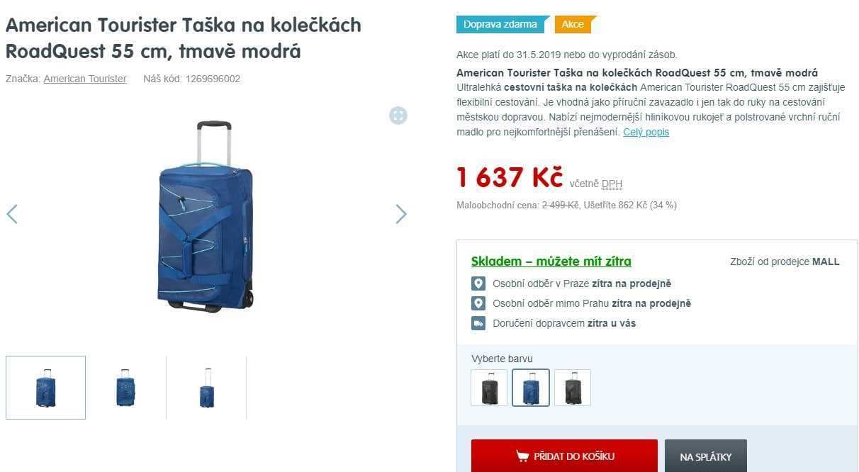 Cestovní taška na kolečkách American Tourister