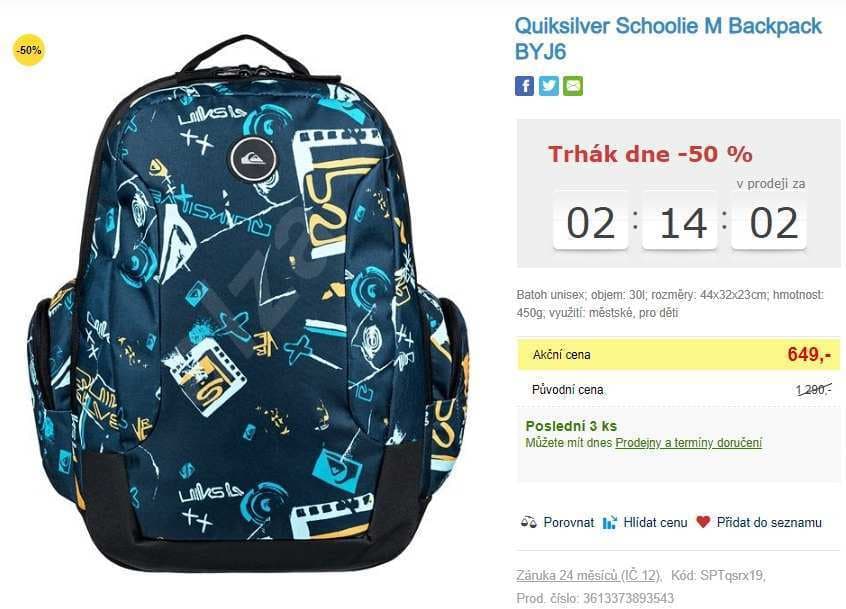 Batoh Quiksilver Schoolie M Backpack 