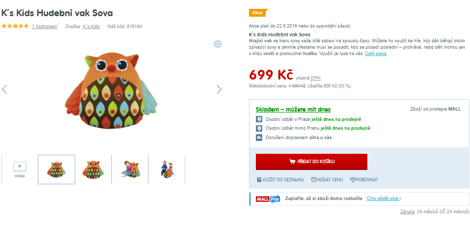 K´s Kids Hudební vak Sova