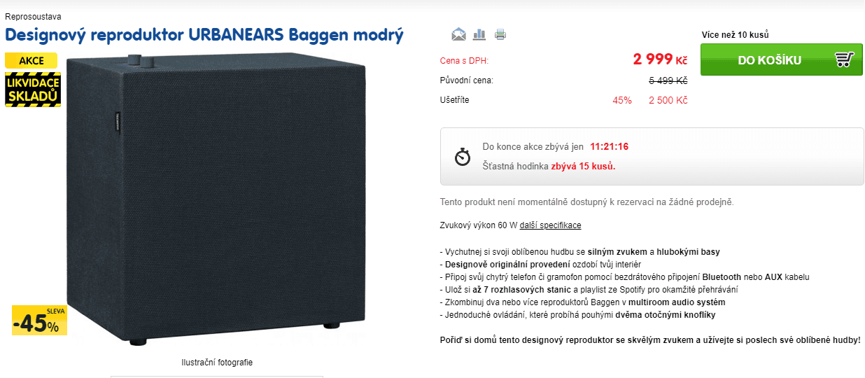 BT audio systém Urbanears Baggen