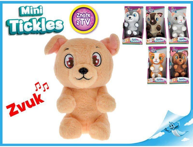 Plyšové zvířátko Mini Tickles, zvuk, 16cm