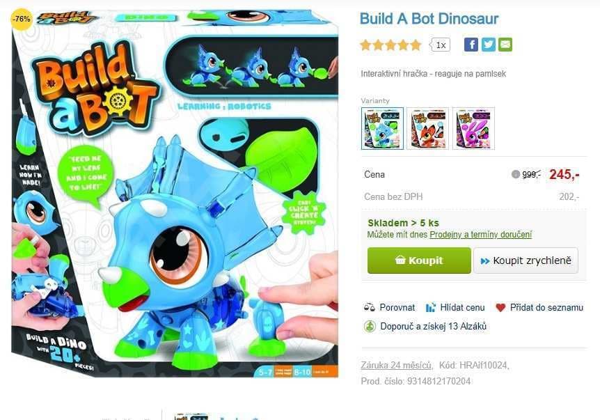 Build-A-Bot Dinosaur stavebnice