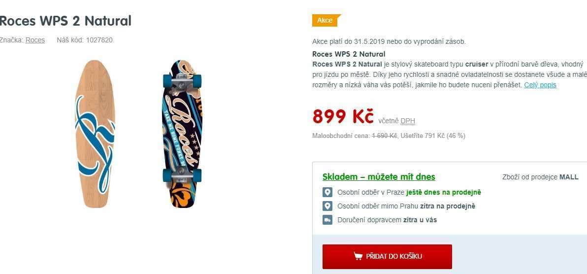 Skateboard cruiser Roces WPS 2 