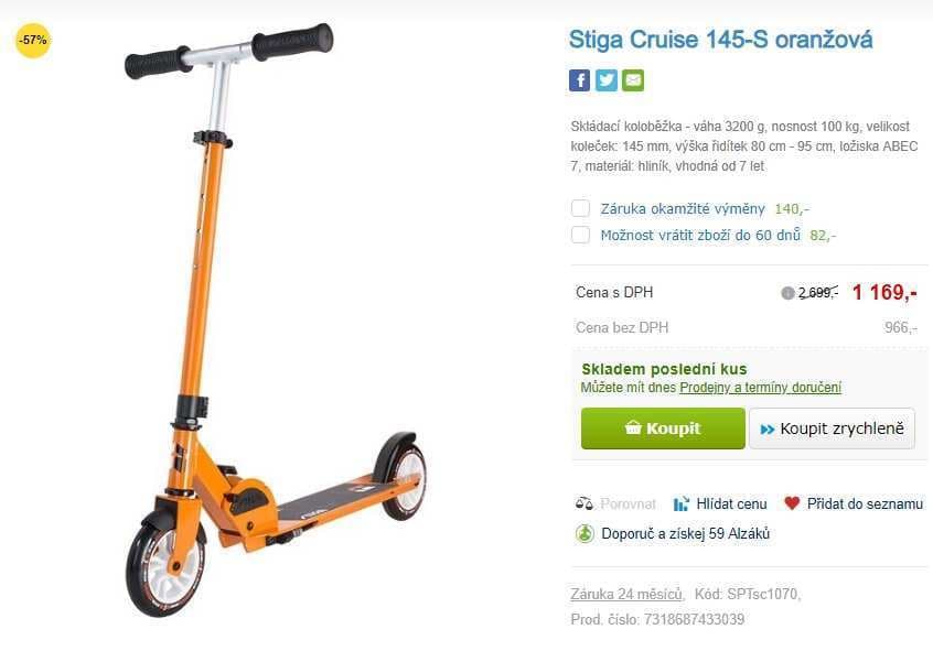 Skládací koloběžka Stiga Cruise 