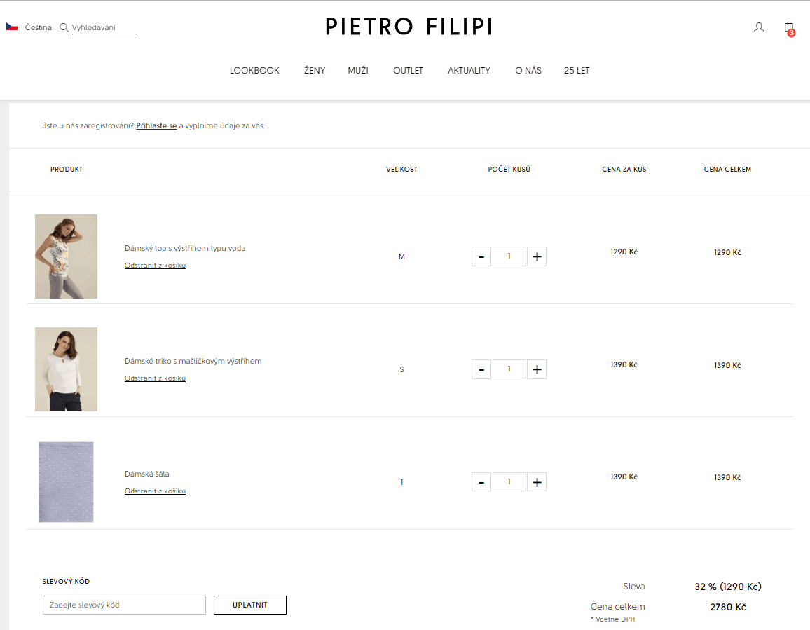 Pietro-Filipi - akce 2+1 zdarma