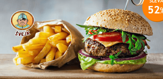 Burger a smažené hranolky