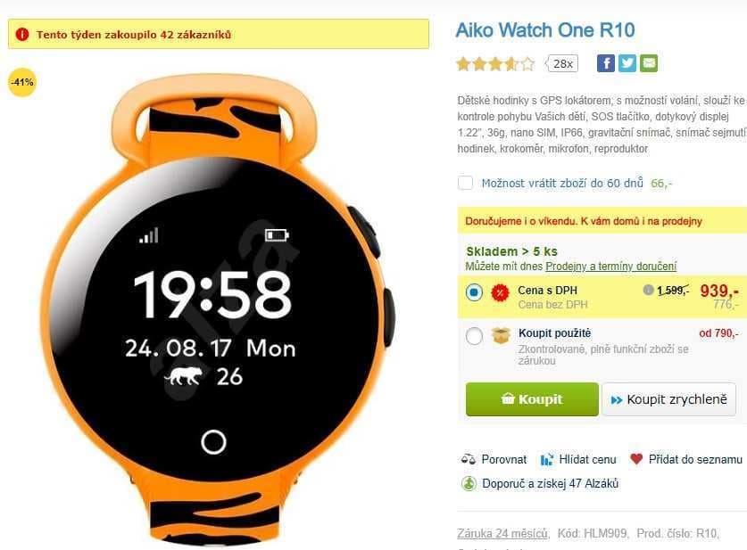 Chytré hodinky pro děti Aiko Watch (GPS)