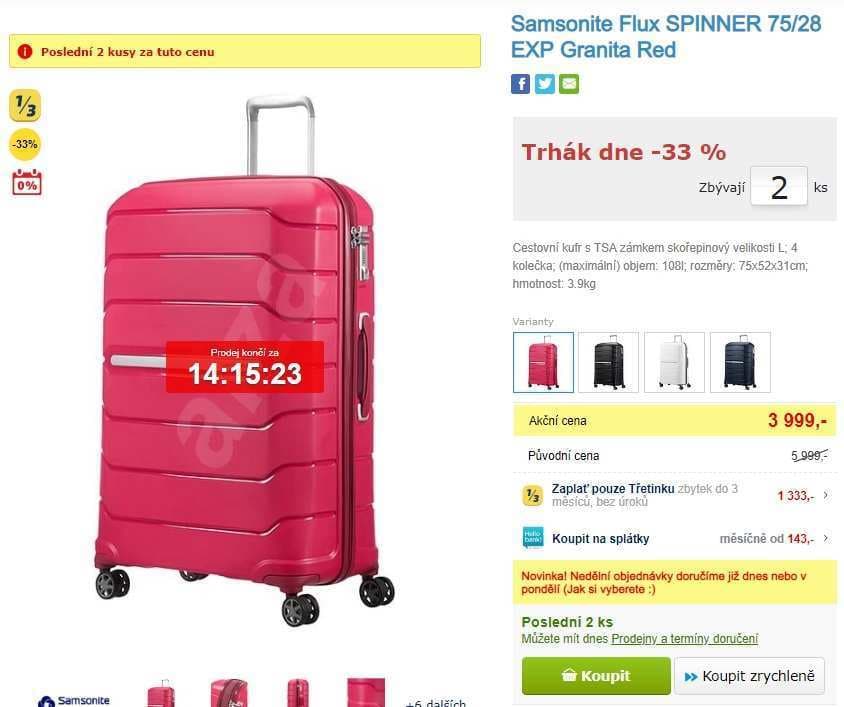 Kufr Samsonite Flux SPINNER, 108 litrů