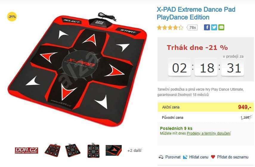 Taneční podložka a hra X-PAD Extreme Dance Pad 