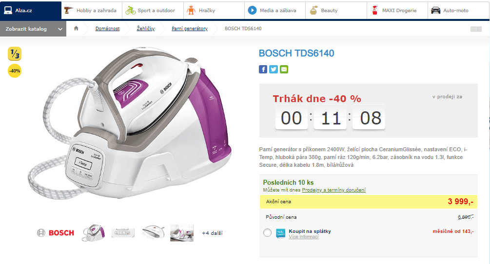 Parní generátor BOSCH TDS6140