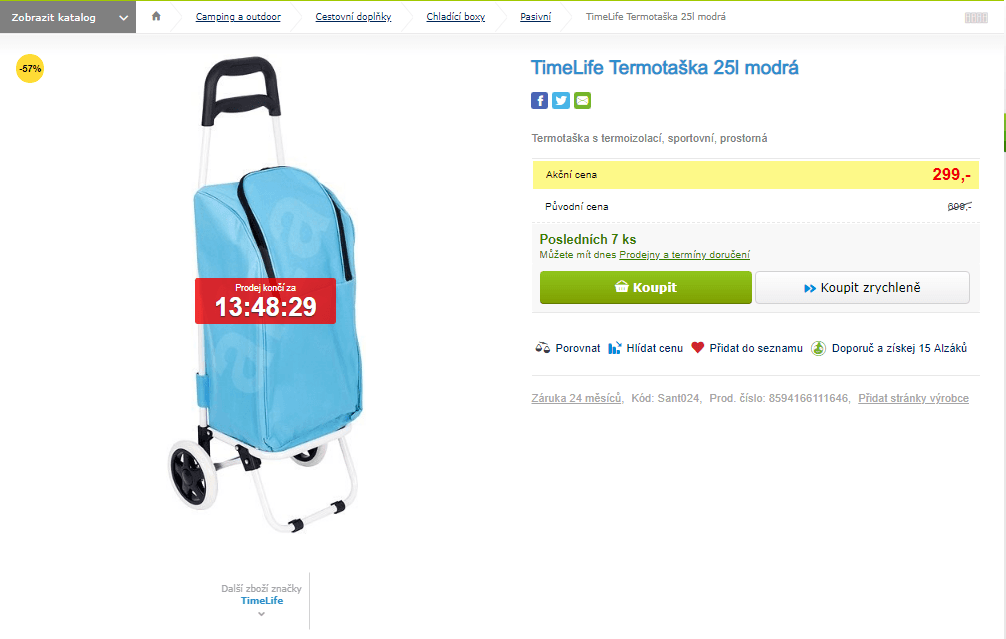 Termotaška TimeLife 25l modrá