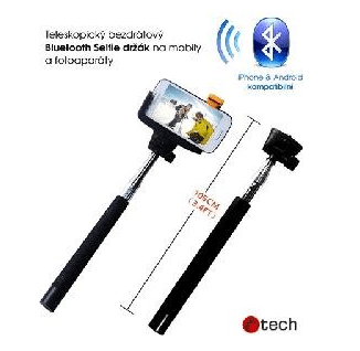 Teleskopická selfie tyč, bluetooth C-TECH 